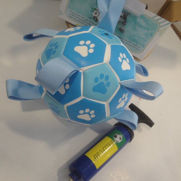 Soccer Ball for the Dog/Pup in the family with its own air pump to inflate--NIB - Picture 3 of 3